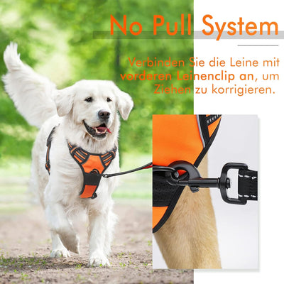 rabbitgoo Hundegeschirr Mittelgrosse Hunde Anti Zug Geschirr Hund mit Kontrolle No Pull Verstellbar