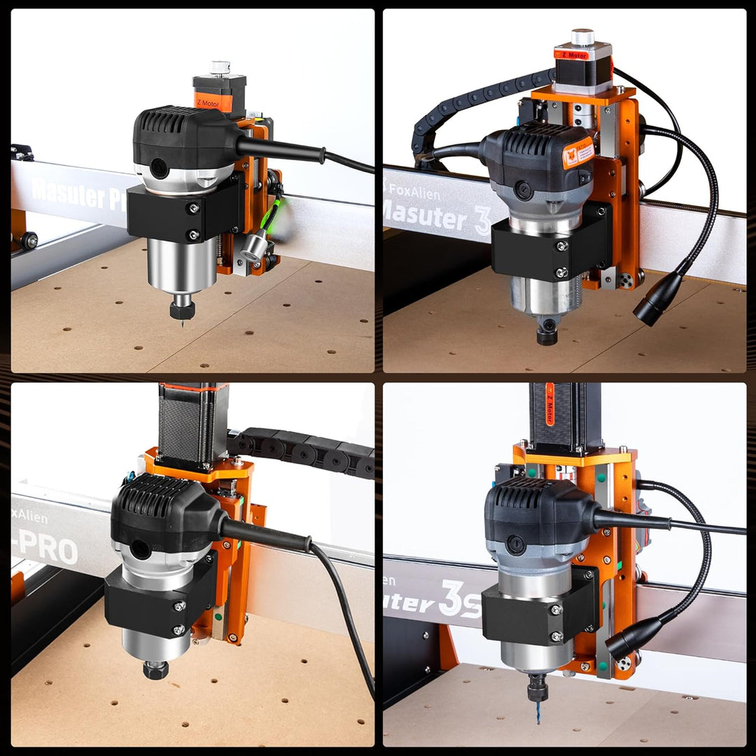 65mm CNC-Spindelhalter aus Aluminium, Z-Klemme für FoxAlien 4040-XE CNC-Fräser, kompatibel mit RT070