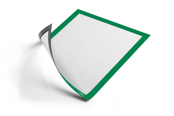 Durable Info-Rahmen Duraframe Magnetic (A4, Magnetrahmen für metallische Oberflächen) 5 Stück, grün,
