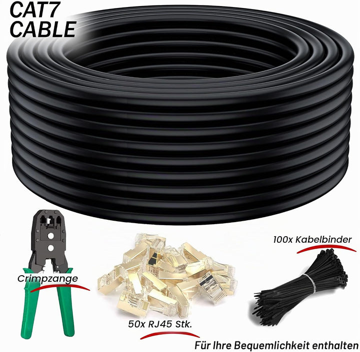 MutecPower 100m CAT 7 Aussen Verwendung wasserdicht Direct Burial Ethernet Netzwerkkabel - SSTP - 60