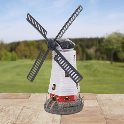 Solar LED-Windmühle HWC-G95, Gartendeko Tischdeko Dekofigur, In-/Outdoor