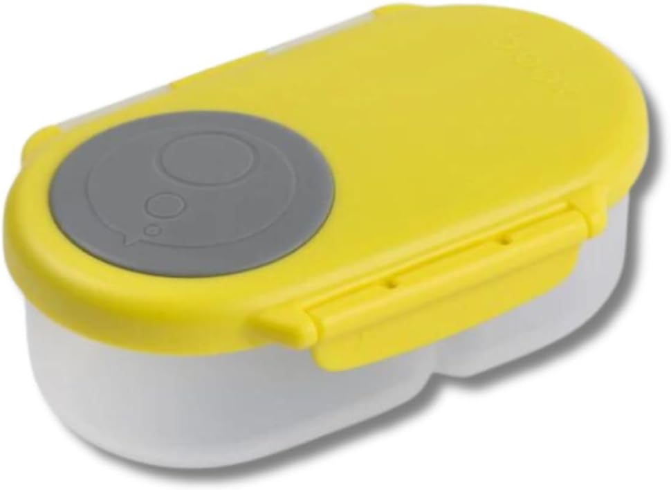 b.box - Frischhaltedose mit zwei versiegelten Fächern und Silikonmaterial, wiederverwendbare Snackbo