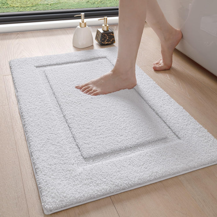 DEXI Badezimmerteppich 50 x 80 cm, Badteppich rutschfest Waschbar, weicher Badematte, Mikrofaser Abs