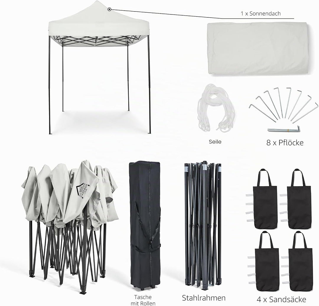 All Seasons Gazebos 3x2m vollständig wasserdichtes Faltpavillon - Weiss, Wei&amp;