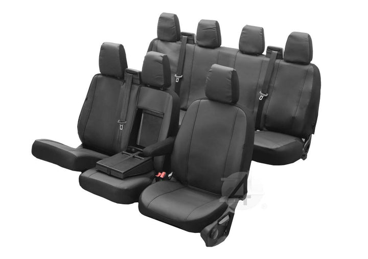 Passgenaue Kunstleder Sitzbezüge VIP geeignet für Ford Transit ab 2014 ideal angepasst 7-Sitzer (1+2