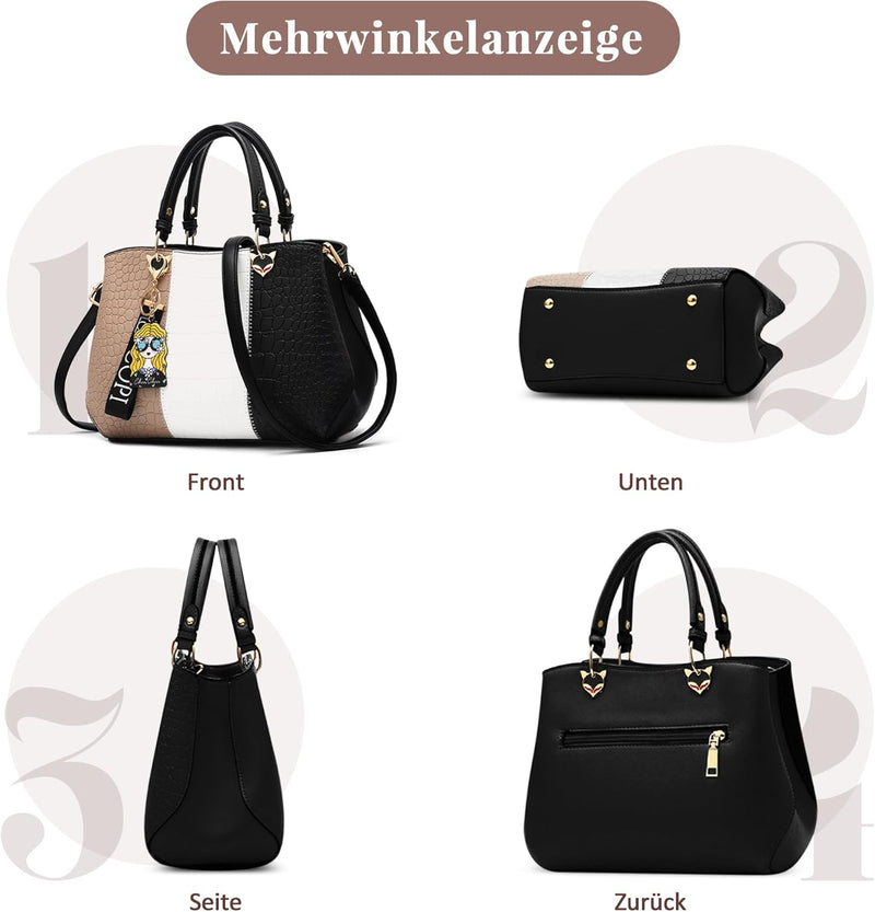 DORRISO Mode Damen Handtasche Niedliches Anhänger Umhängetasche Leichte Elegantes Reise Casual Handt