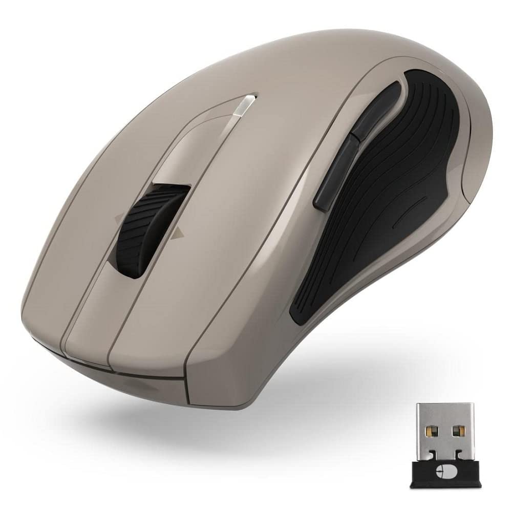 Hama Computermaus kabellos (Funkmaus mit 7 Tasten, Geräuschlose Laserfunkmaus für PC, Laptop und Not