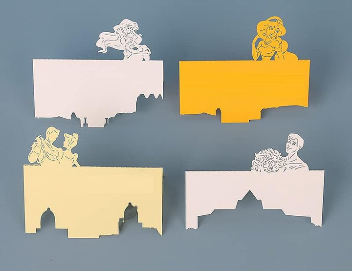 MEICHI 3D Notizblock, nicht verklebt, 3D Schlossmodell Papierkunst mit Anzeigebox glasklar, 9 x 8 x