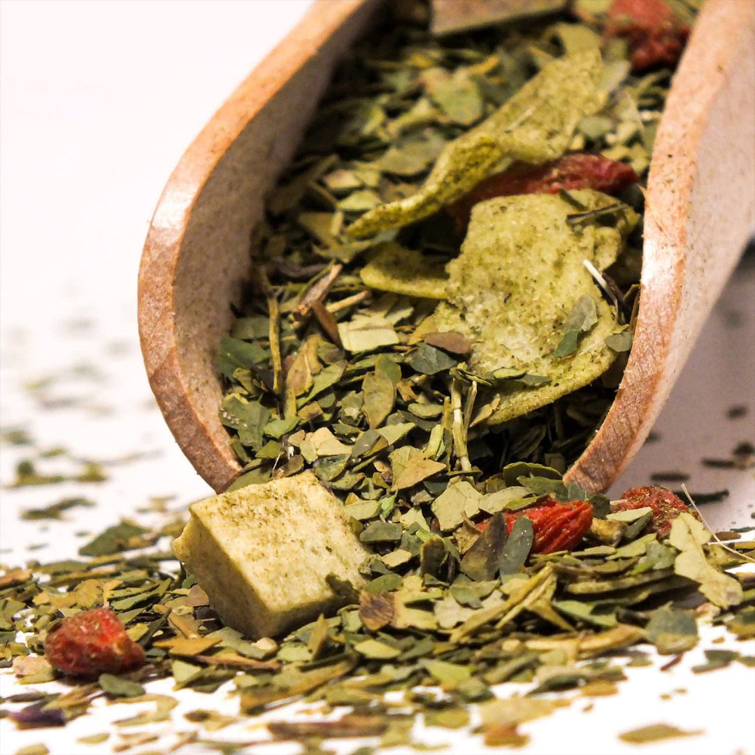 Mate Tee Verde Mate Frucht Set 1,5kg - Brasilien Yerba Mate - 5mm Grobe Blätter - Luftgetrocknet, St