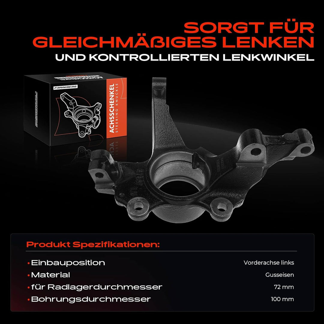 Frankberg Achsschenkel Vorderachse Links Kompatibel mit Corsa D S07 1.0L-1.7L 2006-2014 Corsa D Kast