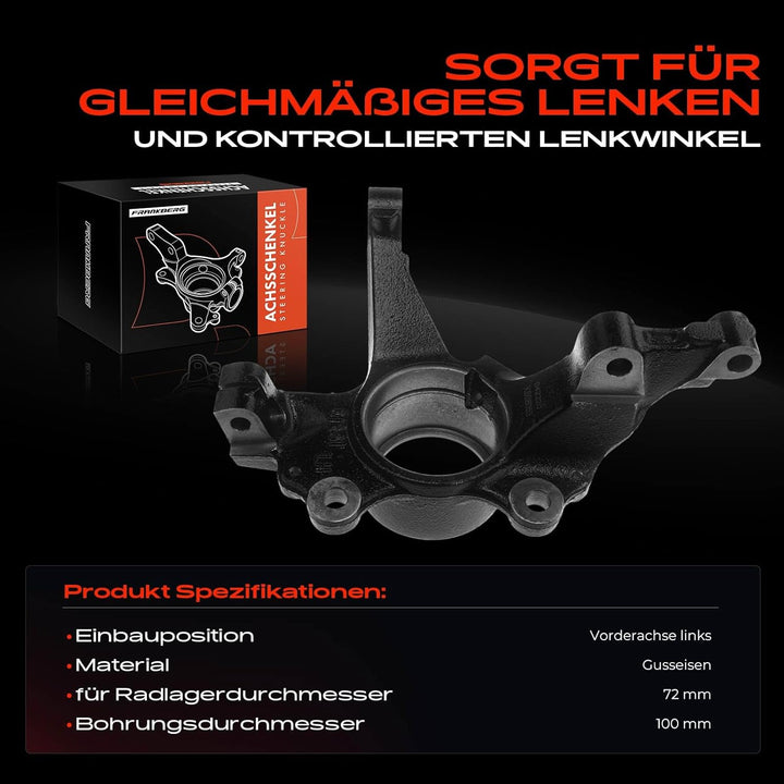 Frankberg Achsschenkel Vorderachse Links Kompatibel mit Corsa D S07 1.0L-1.7L 2006-2014 Corsa D Kast