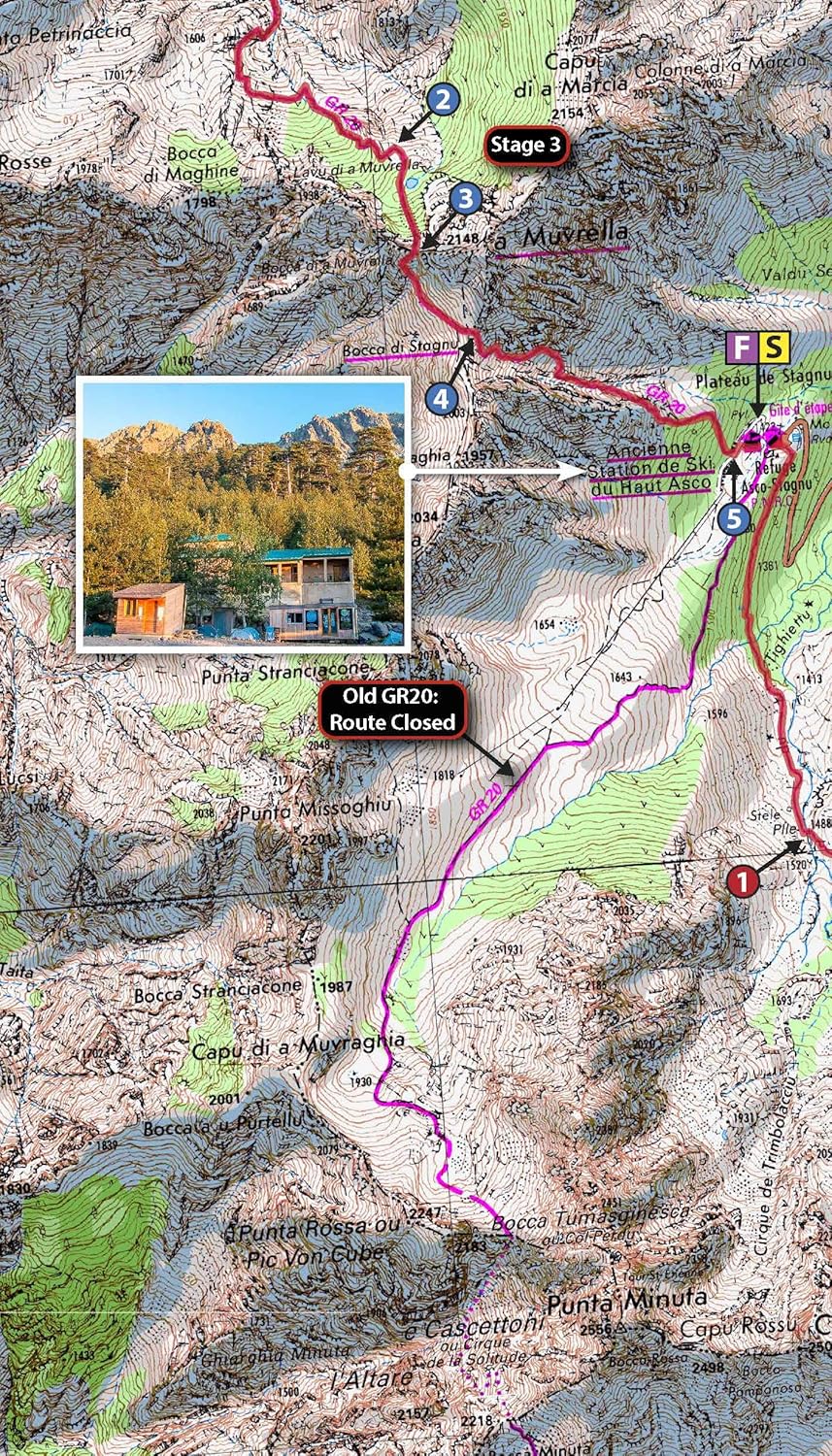 Trekking the Corsica Gr20: Two-way Trekking Guide: Real Ign Maps 1:25,000 (The Great Treks of the Wo