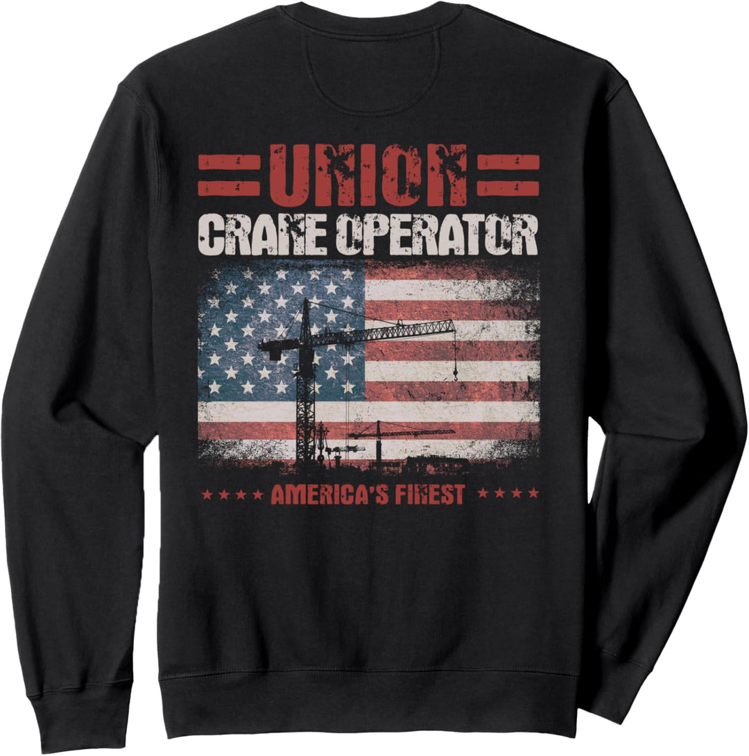Kranführer Geschenke Design auf der Rückseite der Kleidung Sweatshirt