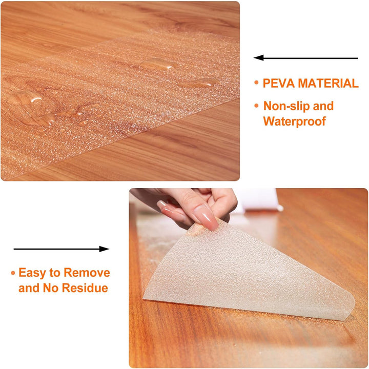Spurtar Treppenstufen Matten Antirutschmatte, Innen Transparent Stufenmatten 15 Stück 15 x 81 cm Rut