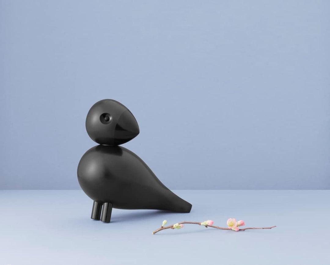 Kay Bojesen Ravn Singvogel Figuren 15.5 cm Weihnachtsdekoration, schwarz 17 x 6 x cm Schwarz, Klein,