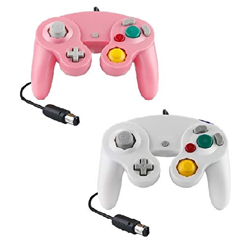 Controller Für Game Cube Weiss und Switch kabelgebunden Gamepad Joypad (Weiss / Pink), Weiss / Pink