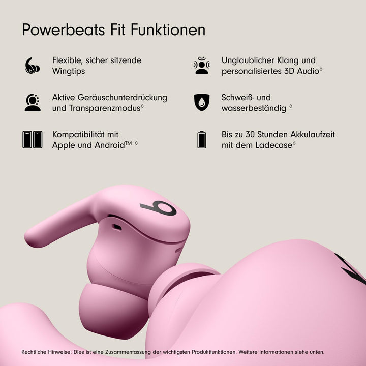 Beats Powerbeats Fit – Kabellose Workout In-Ear Kopfhörer mit Geräuschunterdrückung, IPX4, bis zu 30