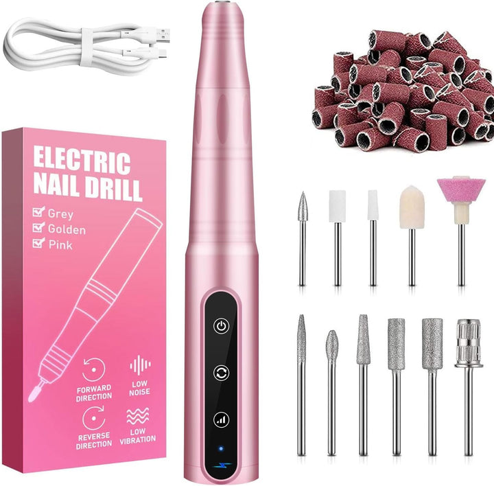 Professioneller Nagelschleifer, 35.000 U/min, elektrische Nagelfeile, kabellos, mit LED-Display, Man