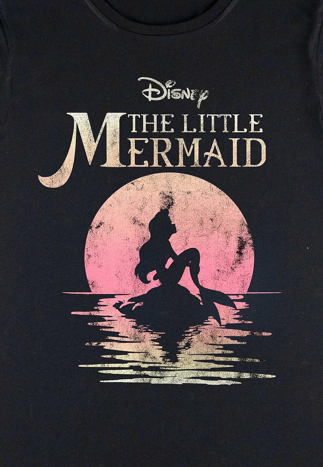 Disney Damen The Little Mermaid Mermaid Moon Women's Organic Rolled Sleeve T-shirt