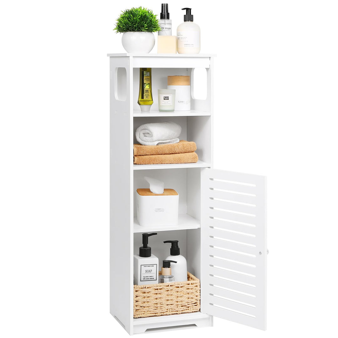 Wasserdichter Badezimmerschrank, weisser Boden, stehender Aufbewahrungsschrank, Heimaufbewahrung, Mö