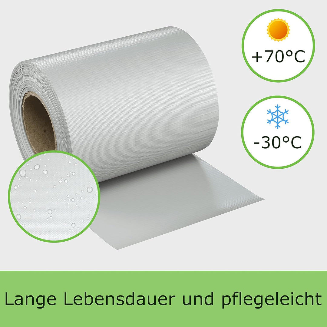 workingHOUSE 4 x 50 m PVC Sichtschutzstreifen für Doppelstabmatten 450g/m² (Sichschutz Zaun) - Wette