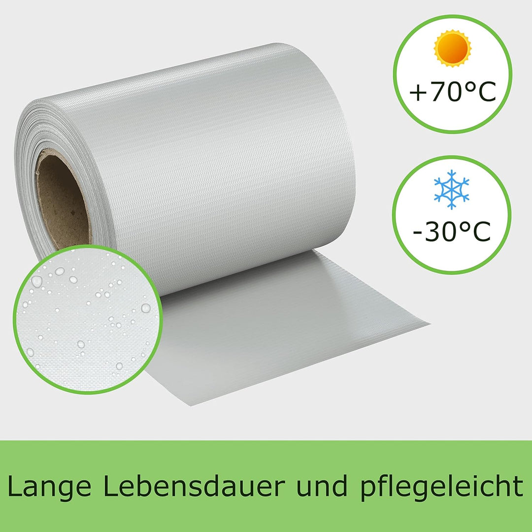 Workinghouse PVC Sichtschutzstreifen für Doppelstabmattenzaun - 450g/m² 50 m x 19 cm - Zaunsichtschu