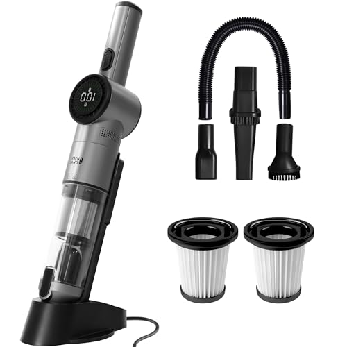 LEBENLANG Bundle Set Handstaubsauger Akku TESTSIEGER & 2X HEPA-Filter I Dual-Filter & Li-Ion I Inkl.