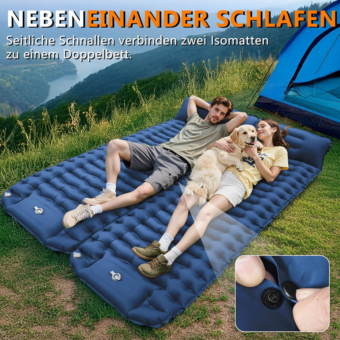 Isomatte Camping, Isomatte selbstaufblasend, luftmatratze Camping | Liegekomfort, Schnellaufblasung,