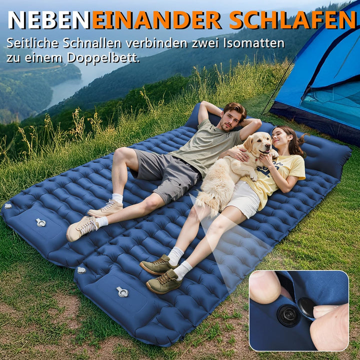 Isomatte Camping, Isomatte selbstaufblasend, luftmatratze Camping | Liegekomfort, Schnellaufblasung,