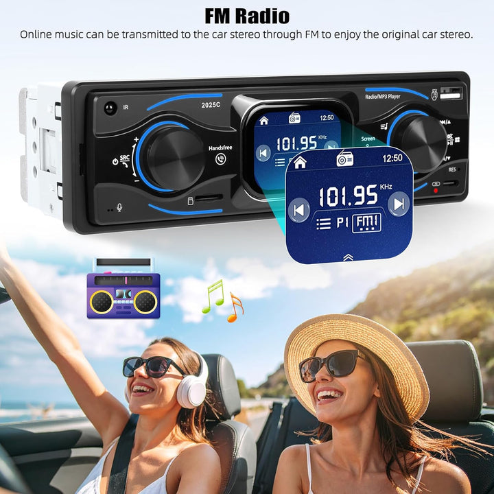 CAMECHO 1 Din 2.17 Zoll Smart Touch HD Bildschirm Auto Autoradio Bluetooth Handsfree Digital Media P