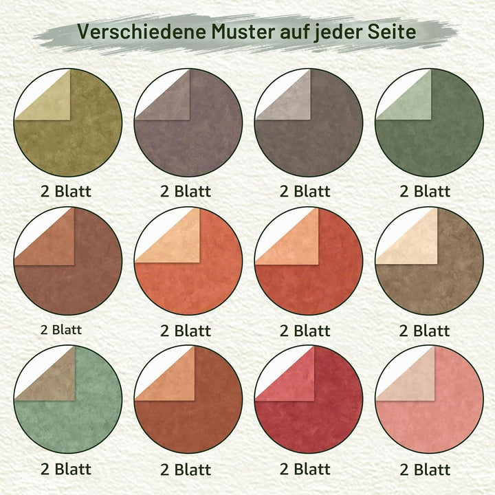 Scrapbook Papier Buntes Scrapbook Bastelpapier mit Muster, Doppelseitiges Decoupage Papiere Motivpap