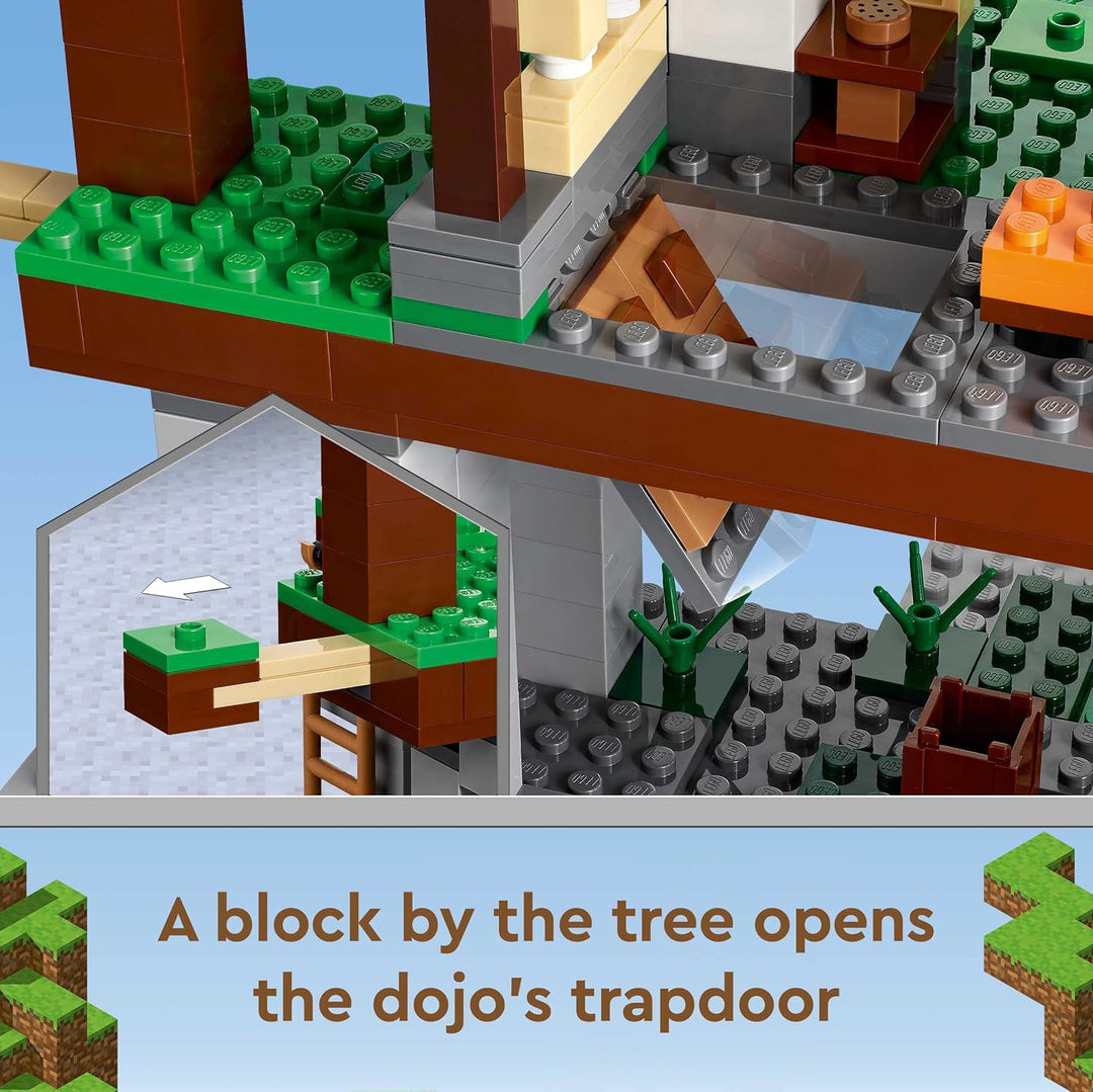 LEGO 21183 Minecraft Das Trainingsgelände, Haus und Höhle, Kinderspielzeug für Jungen und Mädchen ab