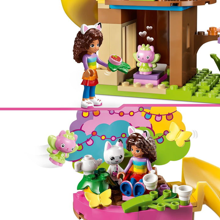 LEGO Gabby's Dollhouse Kitty Fees Gartenparty Puppenhaus Spielzeug Set mit Gabby, Pandi und Kitty Fe