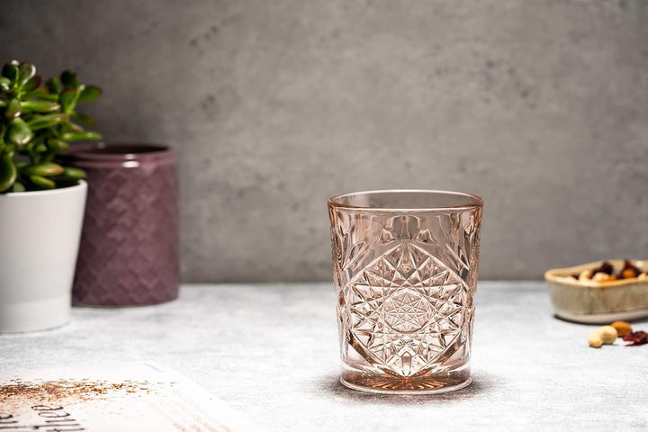 Libbey »Hobstar« Trinkglas Inhalt:6 x 0,35 Liter, rose Rosa, Rosa