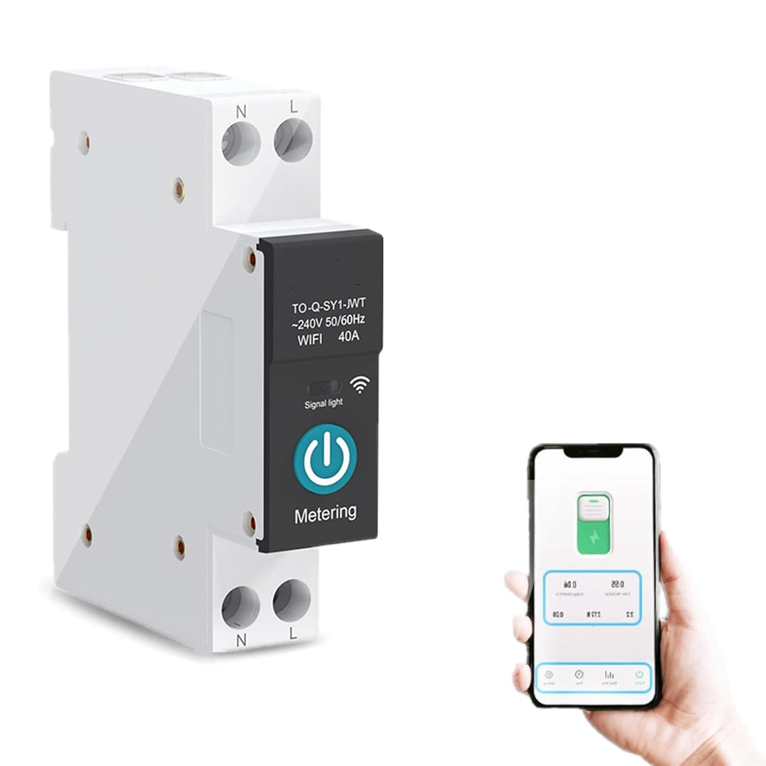 DIN-Schienen-Leistungsschalter Smart PA66 Flammhemmendes Material WIFI-Schalter Handy-Fernbedienung
