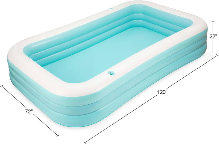 Funsicle Serenity 10 Fuss aufblasbarer Pool, 305 cm Familienpool – Lagunenblau, Blau