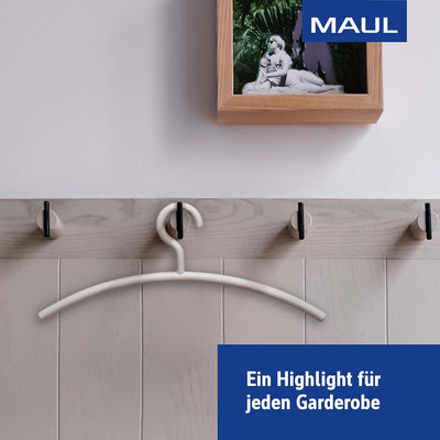 MAUL Kleiderbügel aus Kunststoff – moderne Kunststoff Kleiderbügel in edlem Design – stabile und bel