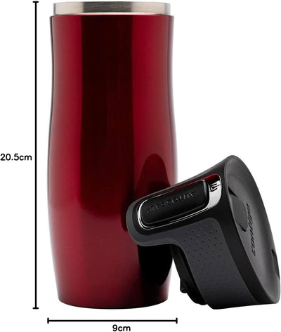 Contigo West Loop Thermobecher aus Edelstahl in der Farbe Rot mit 470ml, Masse: 8cm x 9cm x 20,5cm,