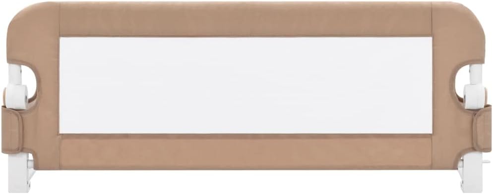 puraday Kleinkind-Bettschutzgitter Taupe 102x42 cm Polyester Bettgitter Rausfallschutz Rausfallschut