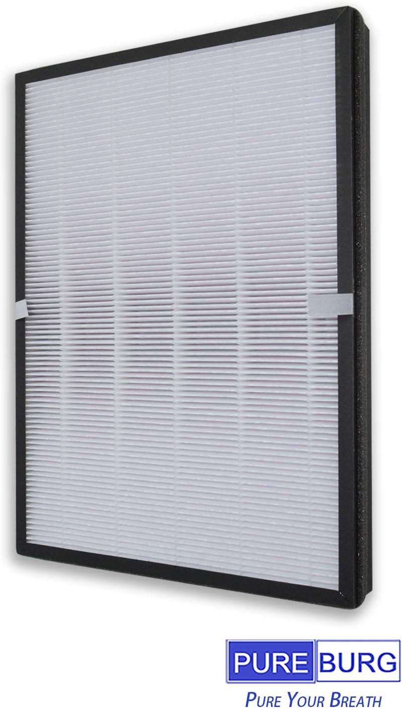 PUREBURG Ersatzfilter kompatibel mit HERILIOS HS-AP003 und Taotronics TT-AP003 Luftreiniger, 2er-Pac