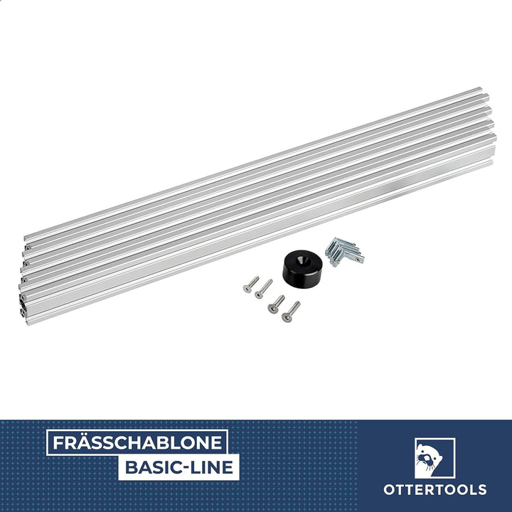 Ottertools - Frässchablone Basic-Line für rechteckige Ausschnitte mit der Oberfräse - verstellbar (3