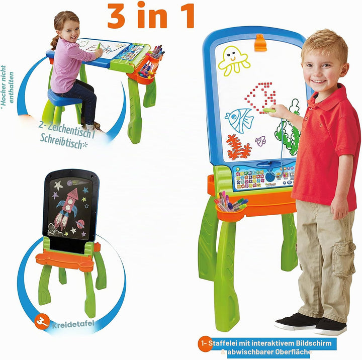 VTech 193505 Magi 3-in-1 interaktive Staffelei, gemischt, grün, grün