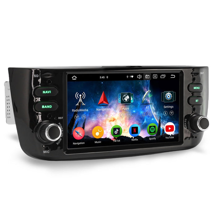 Erisin 8-Kern 4GB RAM 64GB ROM Android 14 Autoradio Bluetooth GPS Navigation für FIAT Grande Punto F