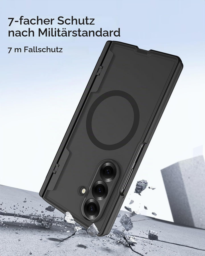 Miimall Kompatibel mit Samsung Galaxy Z Fold 7 Hülle mit Pen Mag-Safe, HD Displayschutz &amp; Scharniers