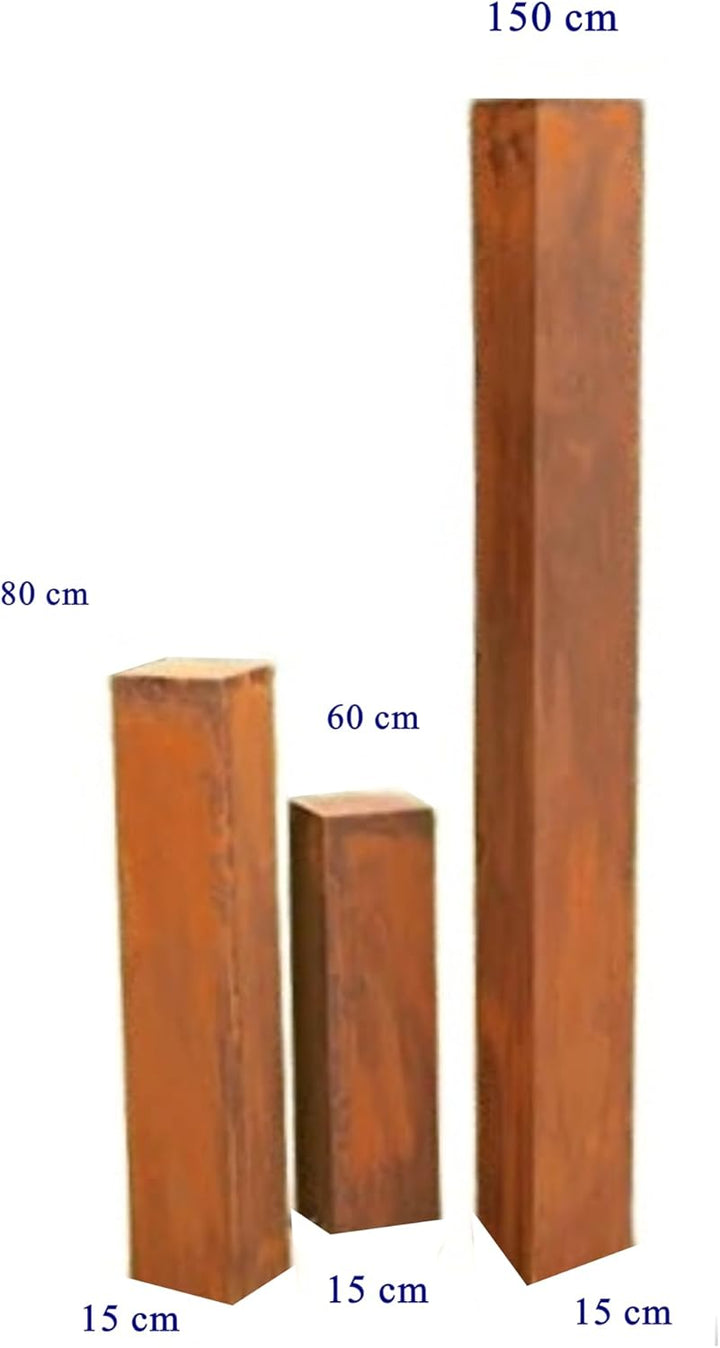 Rostsäulen Gartendeko Rost Familie 150cm, 80cm, 60cm *