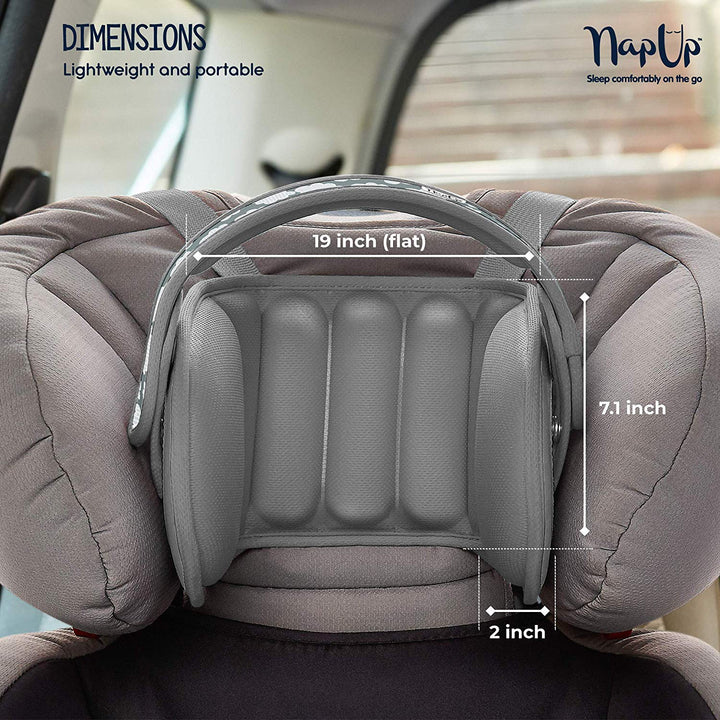 NapUp Autositz Einschlafstütze Original, grau, grau
