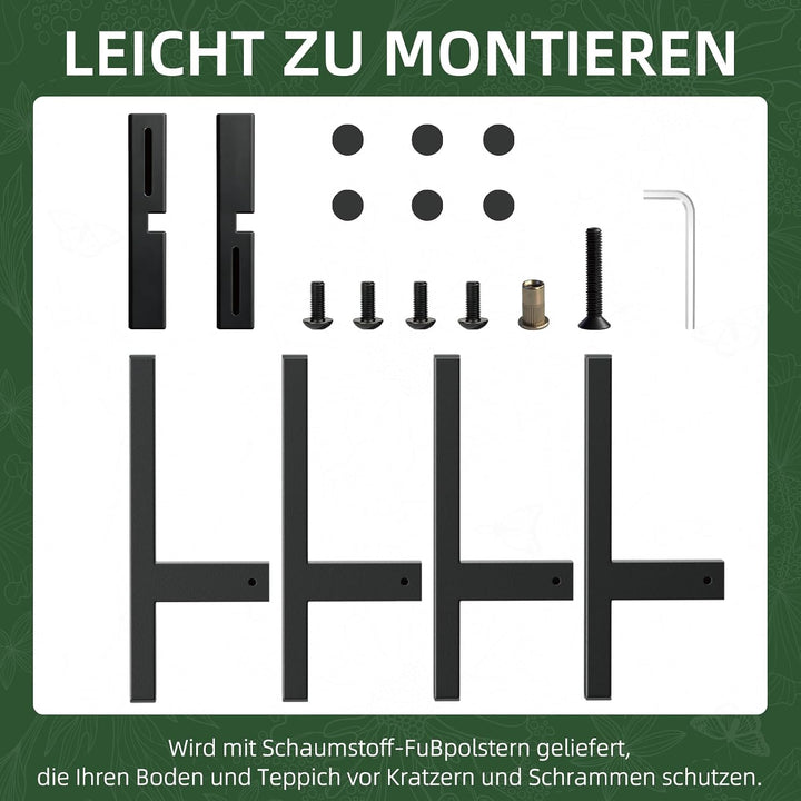 ZMTECH Verstellbare Pflanzenständer Metall Schwarz, 20-35cm Modern Blumentopf Ständer, Midcentury Bl
