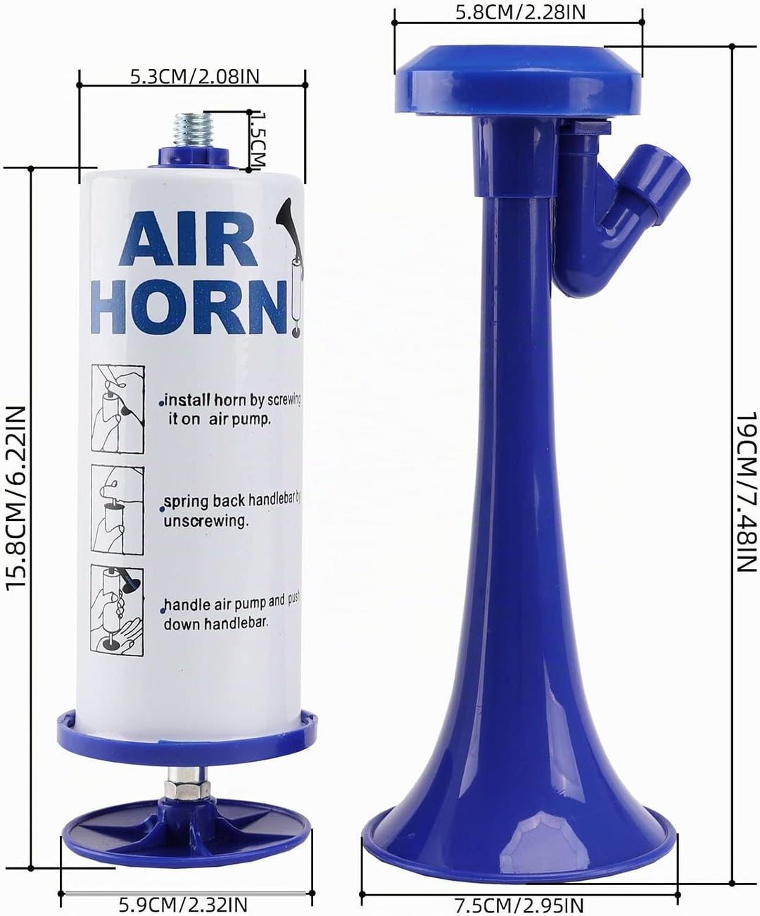 FARBIN Handheld Air Horn, Tragbare Luftpumpe Horns, Persönliches Sicherheitshorn, Lautes Geräusch Ma