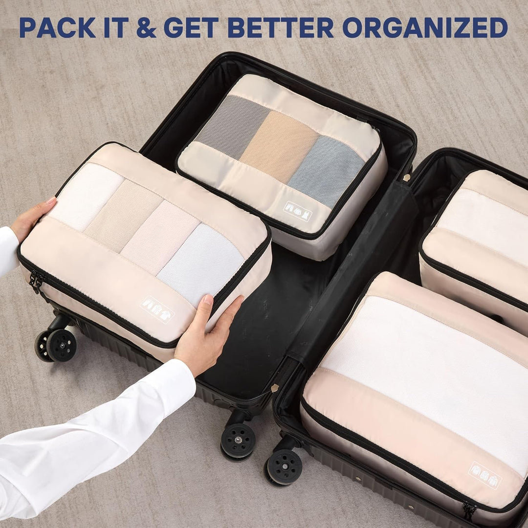MURISE Koffer Organizer 8 Stück, Packing Cubes für Urlaub und Reisen, Packwürfel Packtaschen für Kof