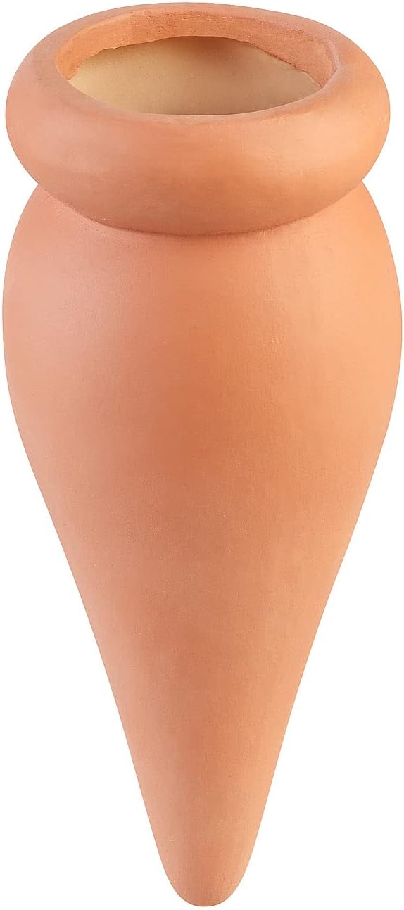 Royal Gardineer Wasserspender Pflanzen: 6er-Set 2in1-Terracotta-Wasserspender für Topfpflanzen (Wass